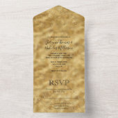 Invitation Tout en Un Points de Confettis Dorés (À l'intérieur)