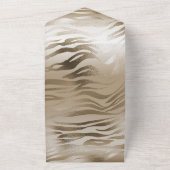 Invitation Tout En Un Poster de animal Ombre Zebra or et blanc (Dehors)