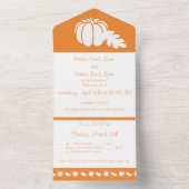Invitation Tout En Un Potiron dans l'Orange (À l'intérieur)