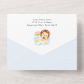 Invitation tout-en-un pour la Baby Shower de bébé (Verso)