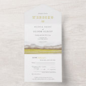 Invitation Tout En Un Prairies en fleurs Mariage (À l'intérieur)
