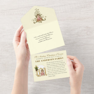 Invitation Tout En Un Prière de l'Avent de Noël Personnalisée Novena