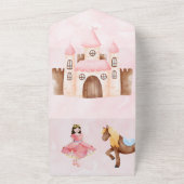 Invitation Tout En Un Princess Castle Horse fête d'anniversaire (Dehors)