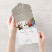 Invitation Tout En Un Puis et maintenant 2 Photo 30e anniversaire Mariag (Déchirure)