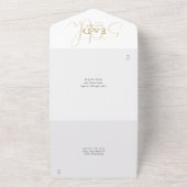 Invitation Tout En Un Puis Et Maintenant 2 Photo 50e Anniversaire Mariag (Dehors)