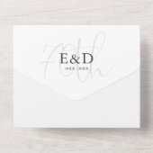 Invitation Tout En Un Puis et maintenant 2 Photo 70e anniversaire Mariag (Verso)