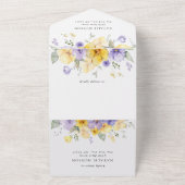 Invitation Tout En Un Purple Flowers, Yellow Flowers, Boho, Sweet 16 (Dehors)