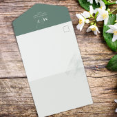 Invitation Tout En Un QR Code Classic Eucalyptus Online RSVP Simple