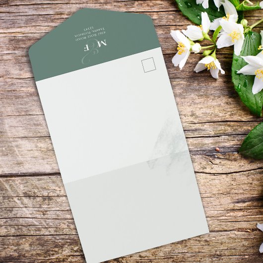 Invitation Tout En Un QR Code Classic Eucalyptus Online RSVP Simple