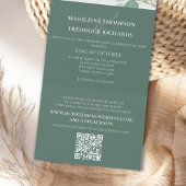 Invitation Tout En Un QR Code Classic Eucalyptus Online RSVP Simple