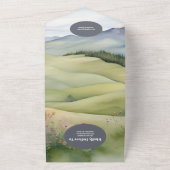 Invitation Tout En Un QR Code Elegant Mountain Meadow Mariage (Dehors)