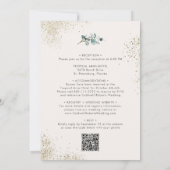 Invitation Tout en un QR Code Eucalyptus Mariage Parties scin (Dos)
