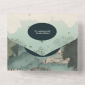 Invitation Tout En Un QR Code Italie Rome Destination Mariage (Verso)