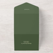 Invitation Tout En Un QR Code Romantique Art nouveau Mariage (Dehors)