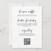 Invitation Tout en un QR Code Wild One Baby shower Safari (Dos)
