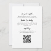 Invitation Tout en un QR Code Wild One Baby shower Safari (Dos)