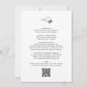 Invitation Tout en un QR Code Winter Berries Mariage de verdu (Dos)