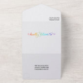 Invitation Tout En Un Rainbow Script dégradant L'amour est Mariage d'amo (Dehors)