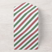 Invitation Tout En Un Rayures de Noël personnalisables (Dehors)