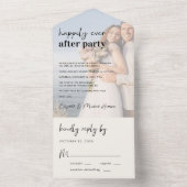 Invitation Tout En Un Réception De Mariage De Crème Chic (À l'intérieur)