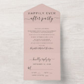 Invitation Tout En Un Réception de mariage Happily Ever After teintée de (À l'intérieur)