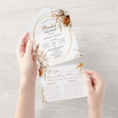 Invitation Tout En Un Recette de Fête des mariées Fleur sauvage de l'Oue (Déchirure)