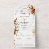 Invitation Tout En Un Recette de Fête des mariées Fleur sauvage de l'Oue (À l'intérieur)