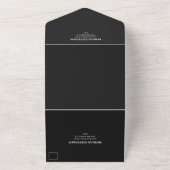 Invitation Tout En Un Red Buffalo Check Russe Flèche Mariage Monogramme (Dehors)