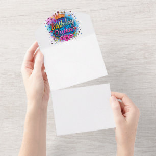 Invitation Tout En Un Reine d'anniversaire léopard pastel