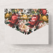 Invitation Tout En Un Rembrandt Moody Initiales Mariages florales (Verso)