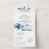 Invitation Tout En Un Rencontrez-Nous Dans La Forêt Boisée Mariage Extér (À l'intérieur)