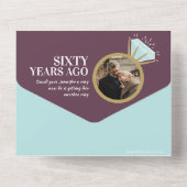 Invitation Tout En Un Réponse photo pour le repas d'anniversaire de mari (Verso)