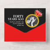 Invitation Tout En Un Réponse photo pour le repas du 40e anniversaire de (Verso)