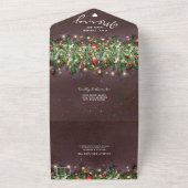 Invitation Tout En Un Réponse pour la soirée de Noël rustique (Dehors)