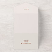 Invitation Tout En Un Rétro Boho Terracotta Brûlé Mariage Orange Tout Da (Dehors)