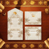 Invitation Tout En Un Retro Pyramids Of Giza Egypt Destination Wedding