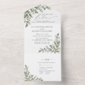 Invitation Tout En Un Rien de fantaisie Juste aimer Eucalyptus Mariage D (À l'intérieur)