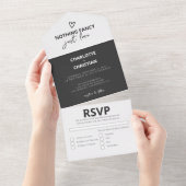 Invitation Tout En Un Rien de fantaisie Juste Amour Mariage (Déchirure)