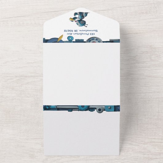 Invitation Tout En Un Robot se prépare pour Baby & Livres (Dehors)