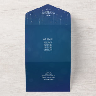 Invitation Tout En Un Roche Bleue Rustique Éclairage Tout En Une Invitat