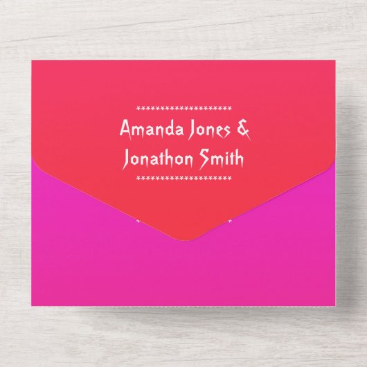 Invitation Tout En Un Rock et Roll Mariage Rockfest (Verso)