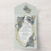 Invitation Tout En Un Rococo Romantique riche tout en un mariage Inviter (À l'intérieur)