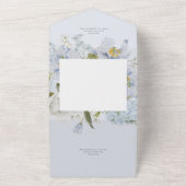 Invitation Tout En Un Romantique Soft Blue & White Jardin Dîner Floral (Dehors)