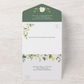 Invitation Tout En Un Rose blanche Mariage tout en un (Dehors)