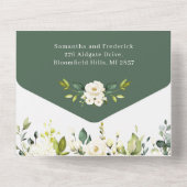 Invitation Tout En Un Rose blanche Mariage tout en un (Verso)