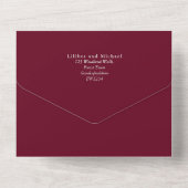 Invitation Tout En Un Rose de Bourgogne Sage Eucalyptus Mariage (Verso)