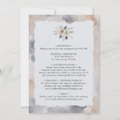 Invitation Tout en un rose Dusty Roses Mariage d'aquarelle (Dos)
