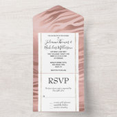 Invitation Tout En Un Rose Gold Zebra Print (À l'intérieur)