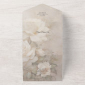 Invitation Tout En Un Rose ivoire gothique Silhouette QR Code (Dehors)