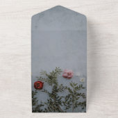 Invitation Tout En Un Rose rustique chic floral All in One Wedding Invit (Dehors)